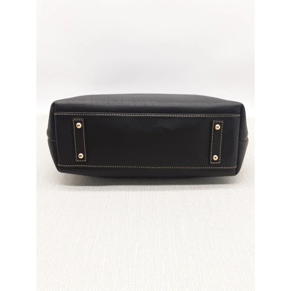 Dooney & Bourke Tote Shoulder Bag Grommet Black Pebbled Leather J2948561